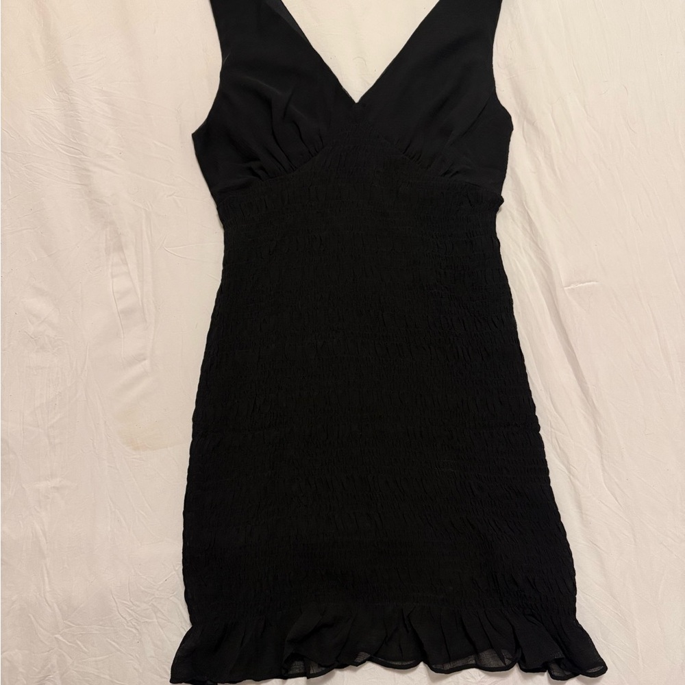 She + Sky Black V-Neck Mini Dress